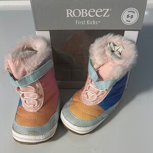 NEW - Robeez Kids Faux Fur Boots - Multicolor